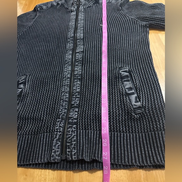 Guess full zip Y2K acid wash 100% cotton sweater. Size L - Picture 5 of 7
